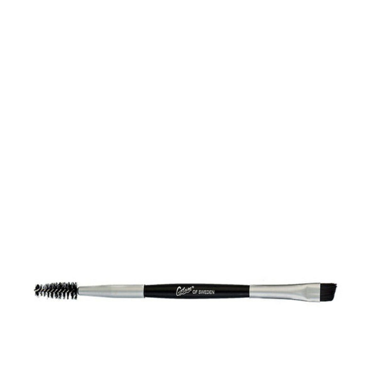 Peigne à sourcils double face en plastique noir pour structurer et discipliner les sourcils.