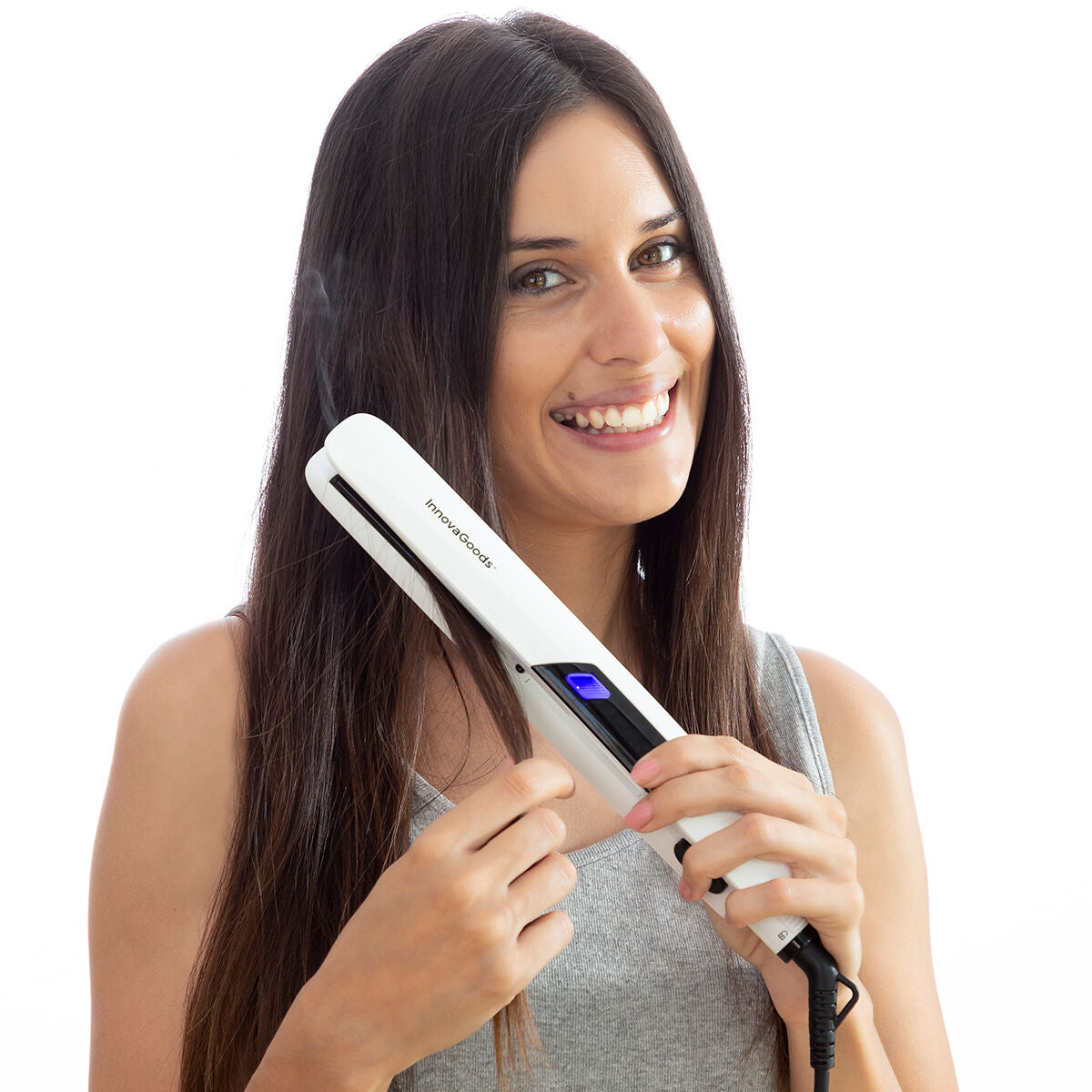 Lisseur cheveux céramique Stemio InnovaGoods 36 W pour lissage régulier et coiffage maîtrisé
