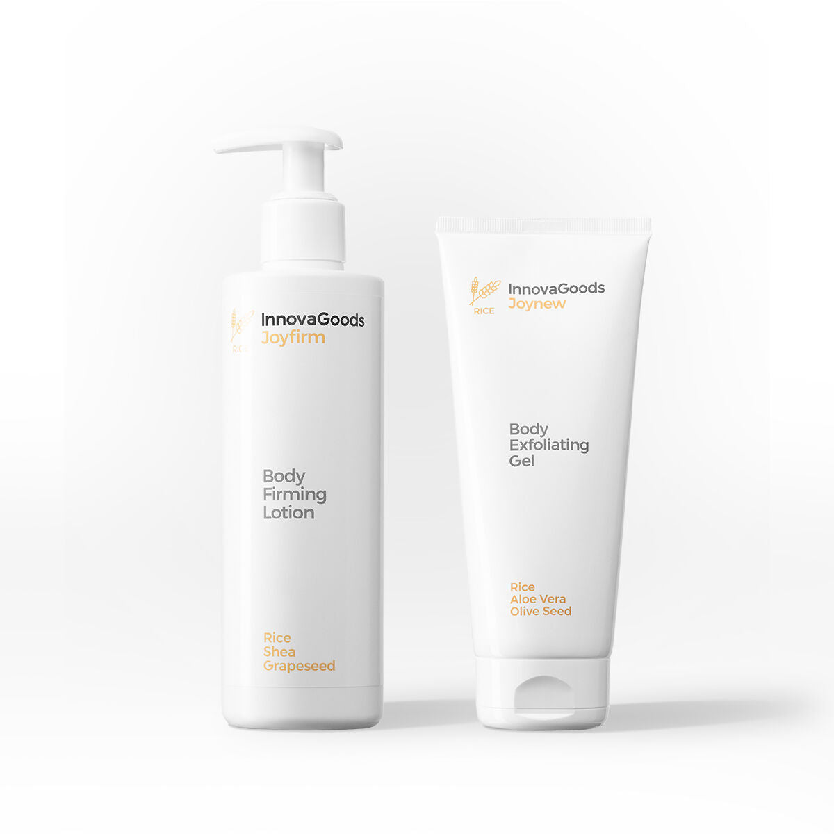 Pack duo soin du corps Rice InnovaGoods avec deux soins corporels