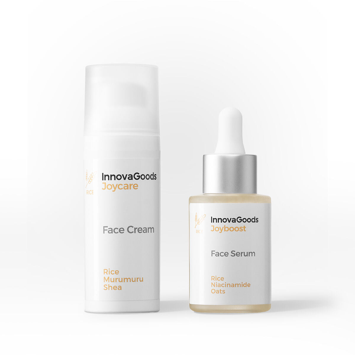 Pack duo hydratation visage Rice InnovaGoods avec deux soins