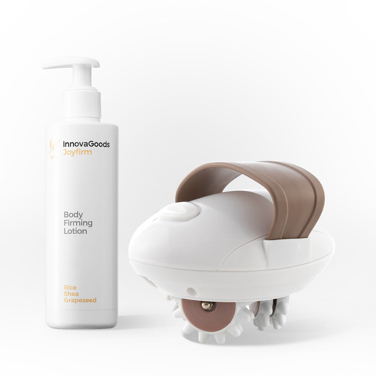 Pack traitement anticellulite raffermissant Rice InnovaGoods avec masseur et lotion