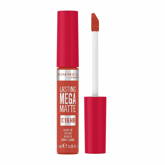 Rouge à lèvres liquide mat Rimmel London Lasting Mega Matte Nº 920 pour maquiller les lèvres.