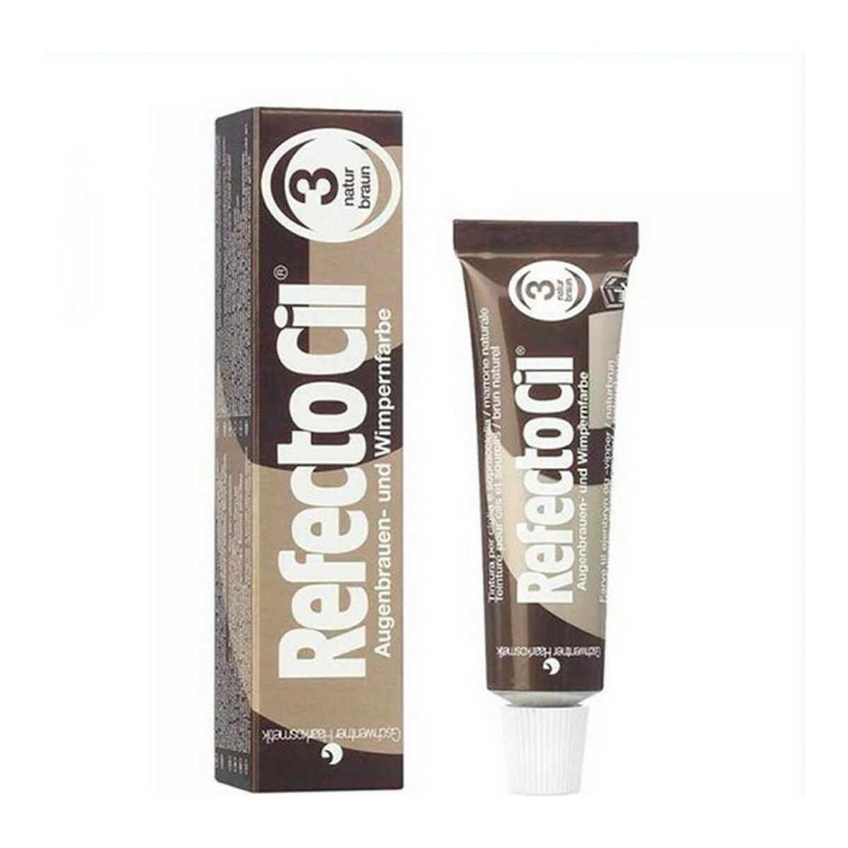 Teinture pour cils et sourcils RefectoCil Nº 3 Brown pour intensifier le regard.