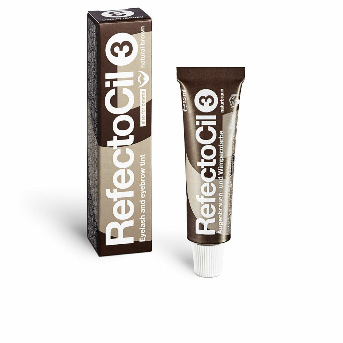 Teinture pour cils et sourcils RefectoCil Nº 3 Brown pour intensifier le regard.