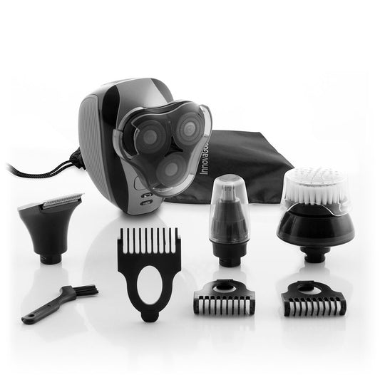 Rasoir rechargeable multifonction 5‑en‑1 ergonomique pour rasage et soin du corps