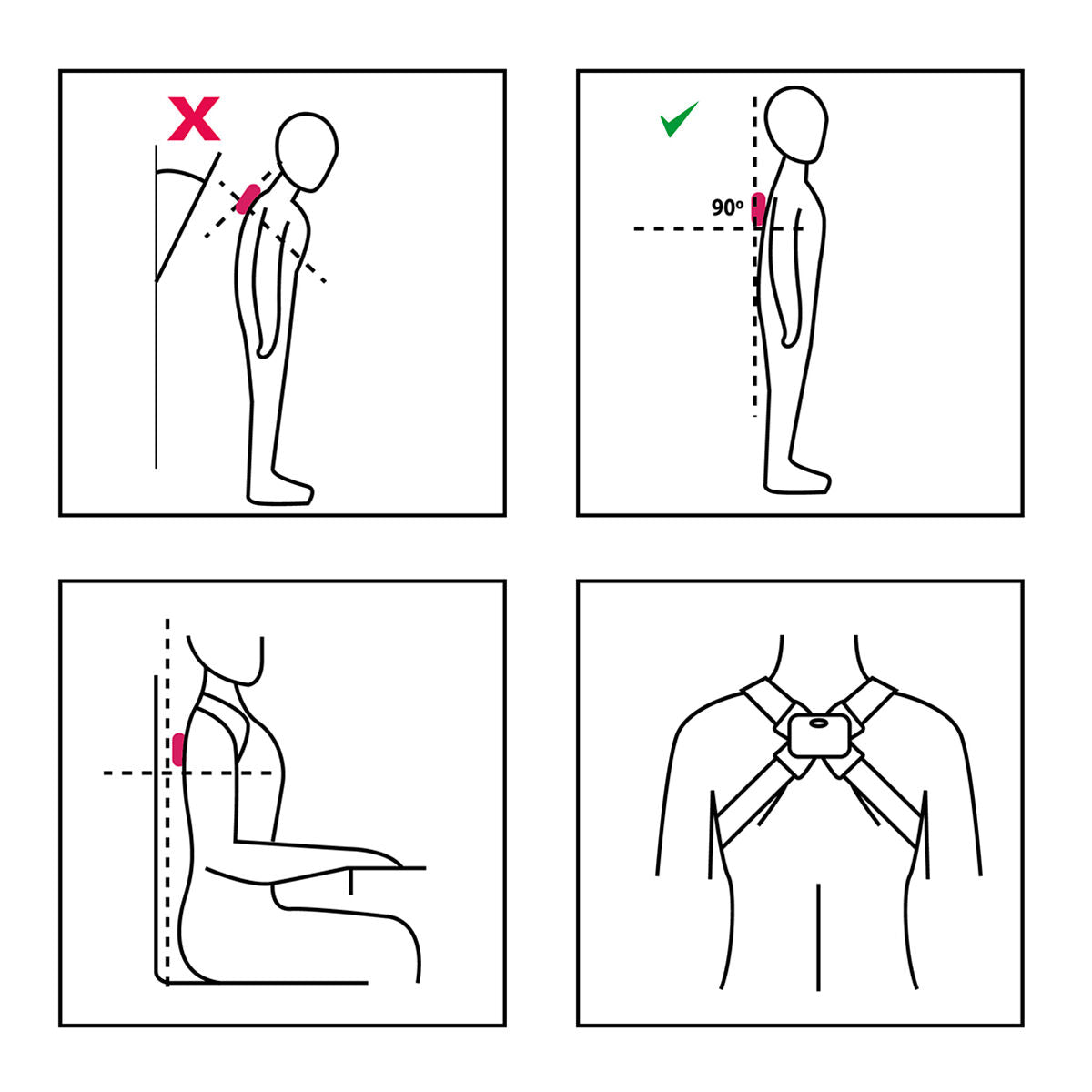 Entraîneur de posture intelligent rechargeable Viback InnovaGoods
