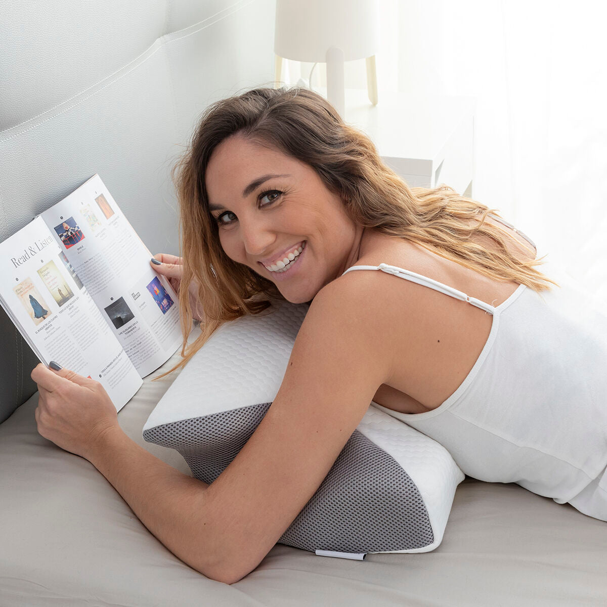 Pack Sommeil et Alignement du Corps Harmonialife avec oreiller ergonomique et coussin d’alignement corporel