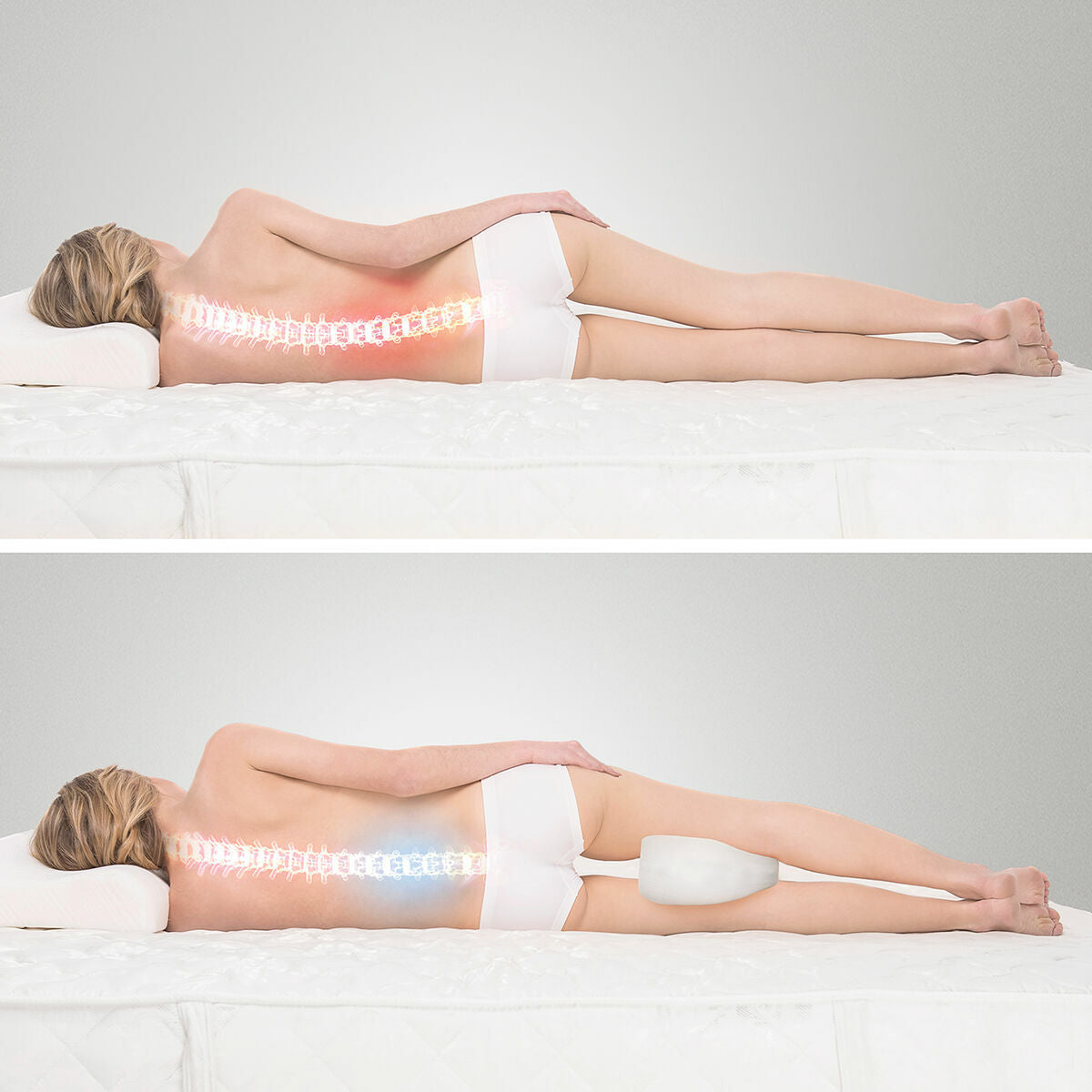 Pack Sommeil et Alignement du Corps Harmonialife avec oreiller ergonomique et coussin d’alignement corporel