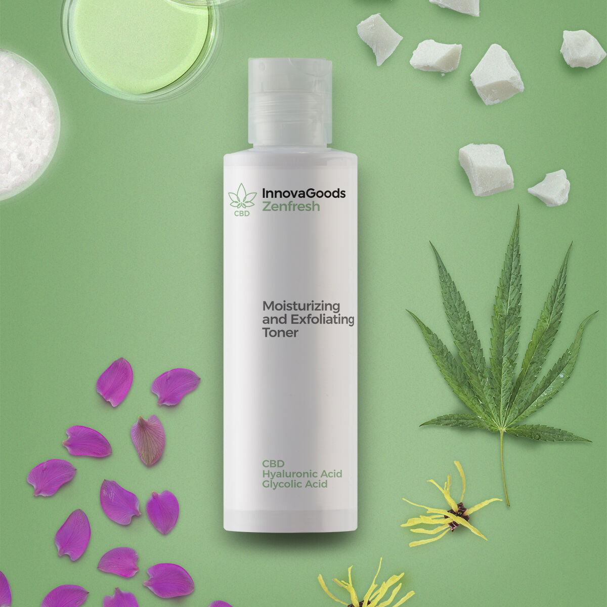 Tonique hydratant et exfoliant visage CBD Zenfresh InnovaGoods 150 ml