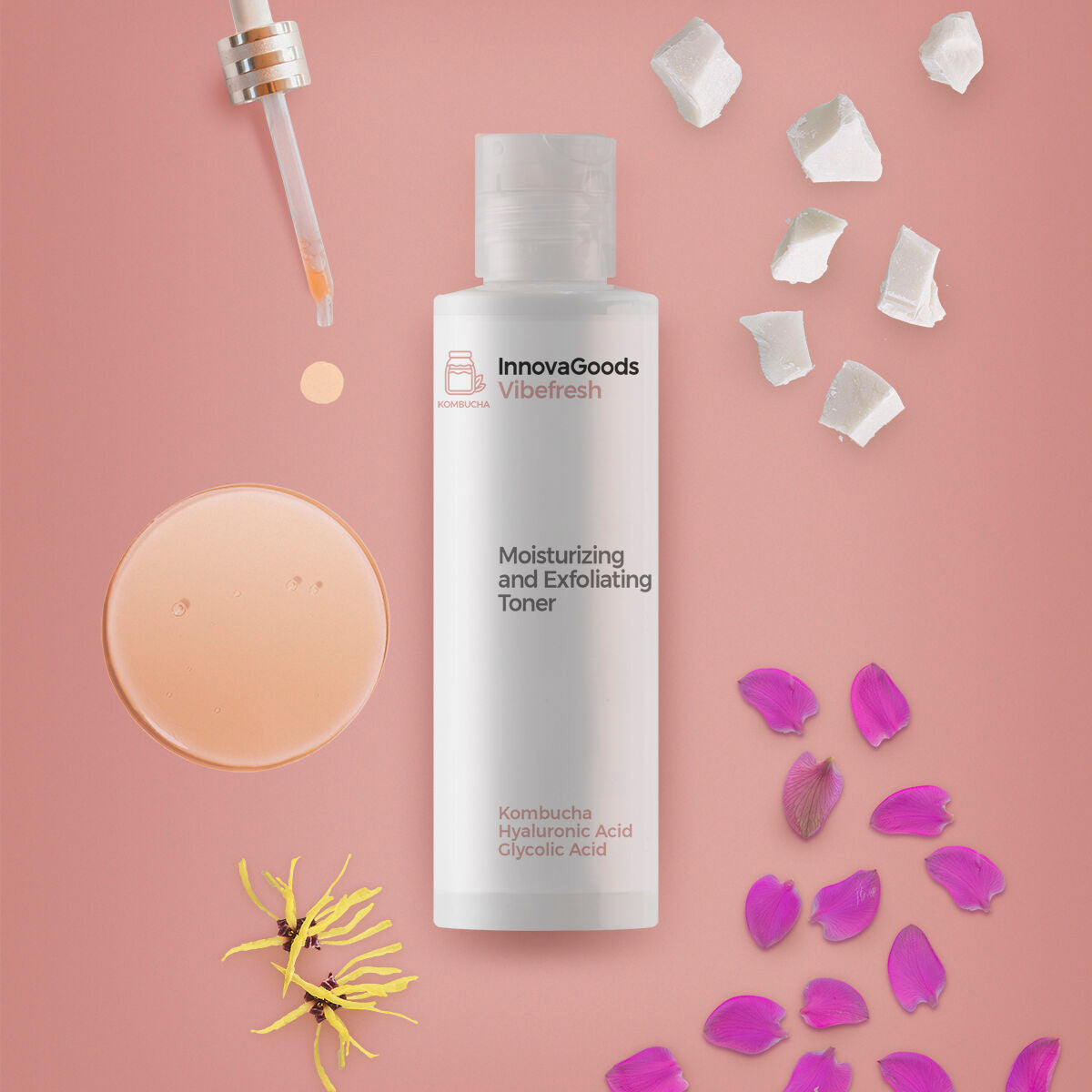 Tonique hydratant et exfoliant pour le visage Kombucha Vibefresh InnovaGoods 150 ml