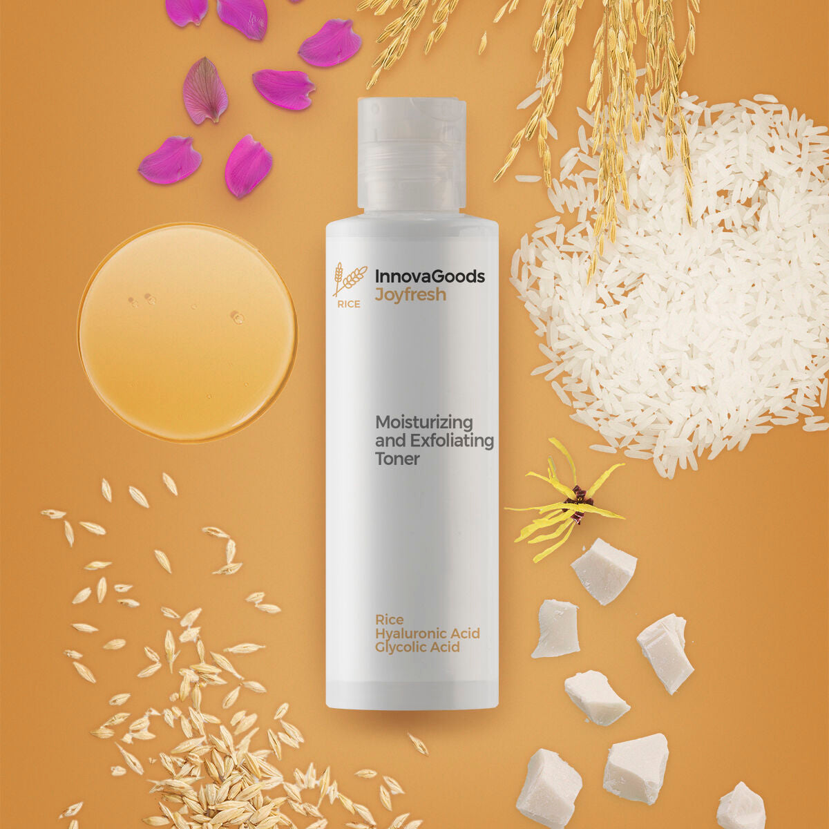 Tonique hydratant et exfoliant pour le visage Rice Joyfresh InnovaGoods 150 ml