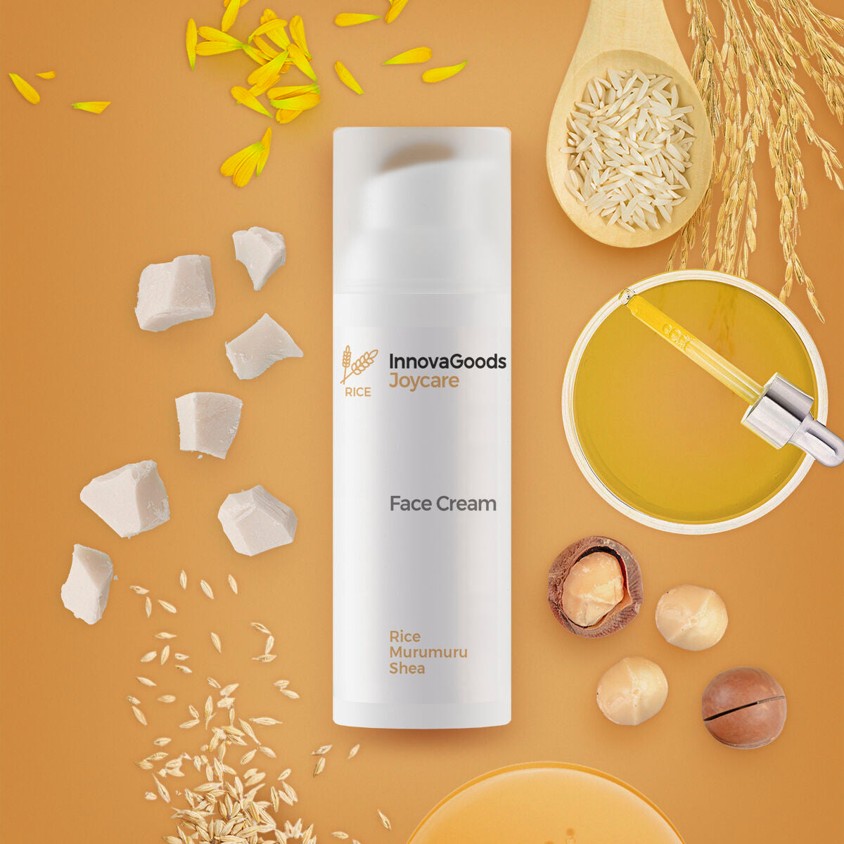 Crème hydratante pour le visage Rice Joycare InnovaGoods 50 ml