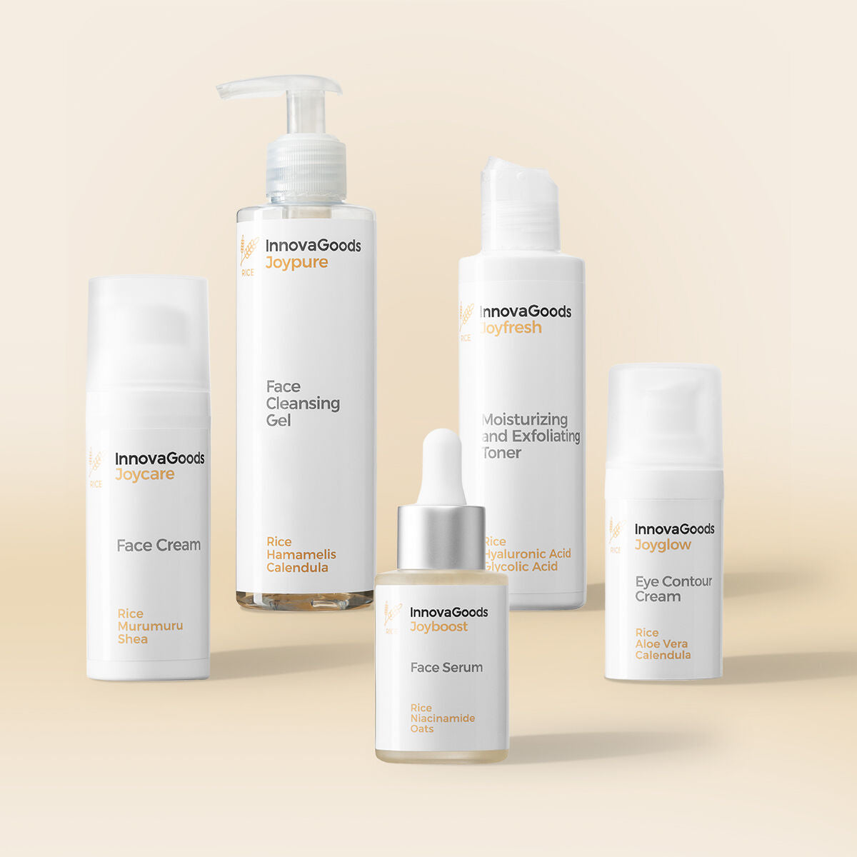Pack visage Rice InnovaGoods avec ensemble de soins visage
