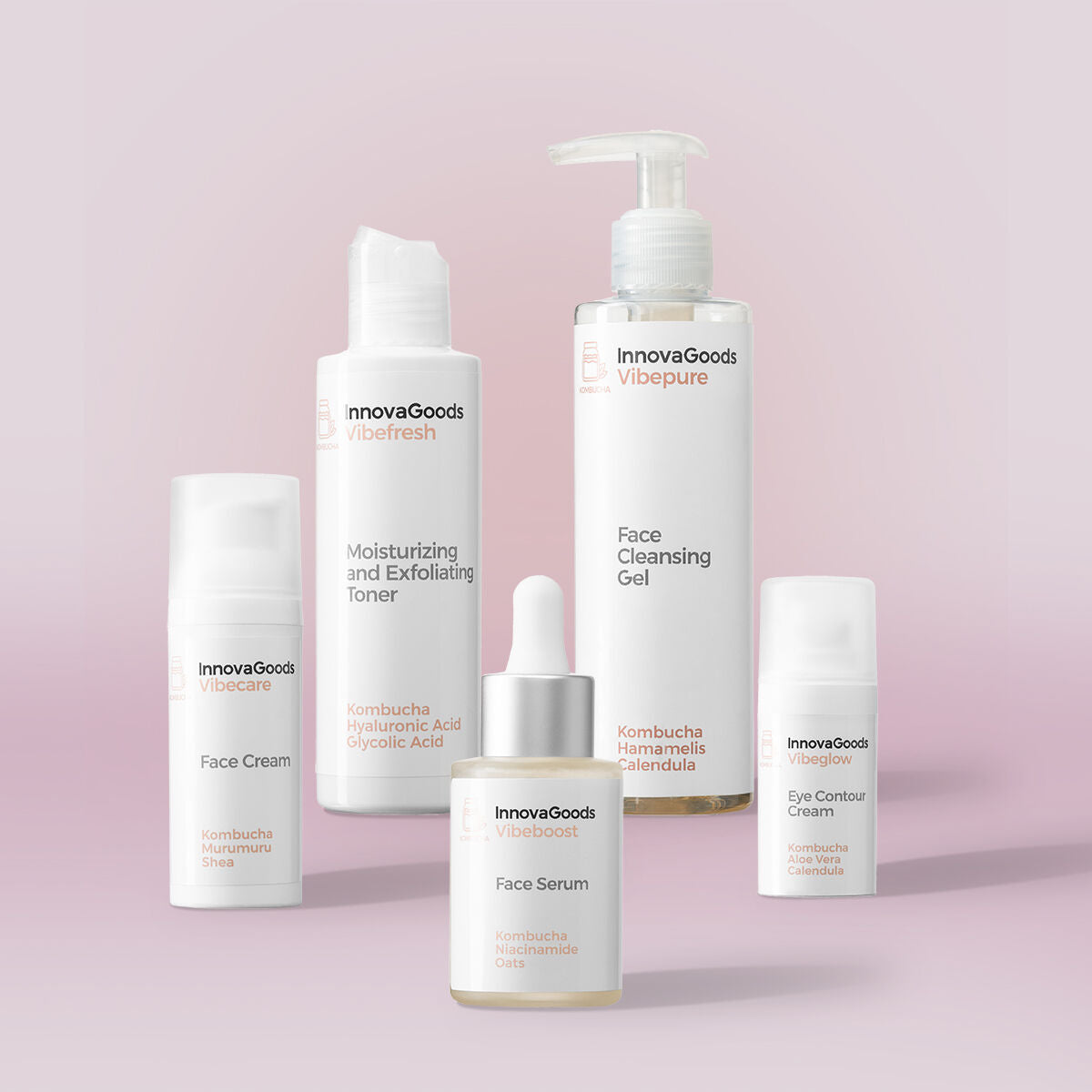 Pack visage Kombucha InnovaGoods avec ensemble de soins visage