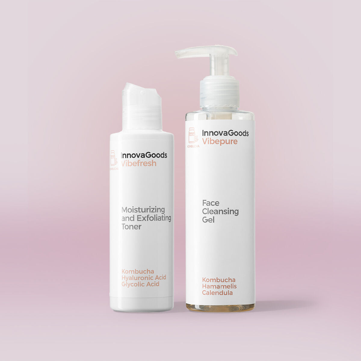 Pack duo nettoyage visage Kombucha InnovaGoods avec deux soins