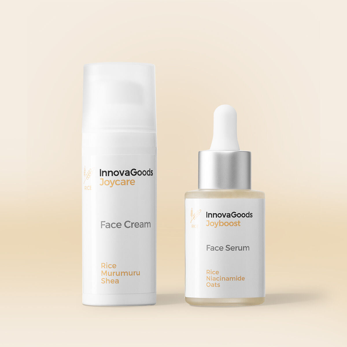 Pack duo hydratation visage Rice InnovaGoods avec deux soins