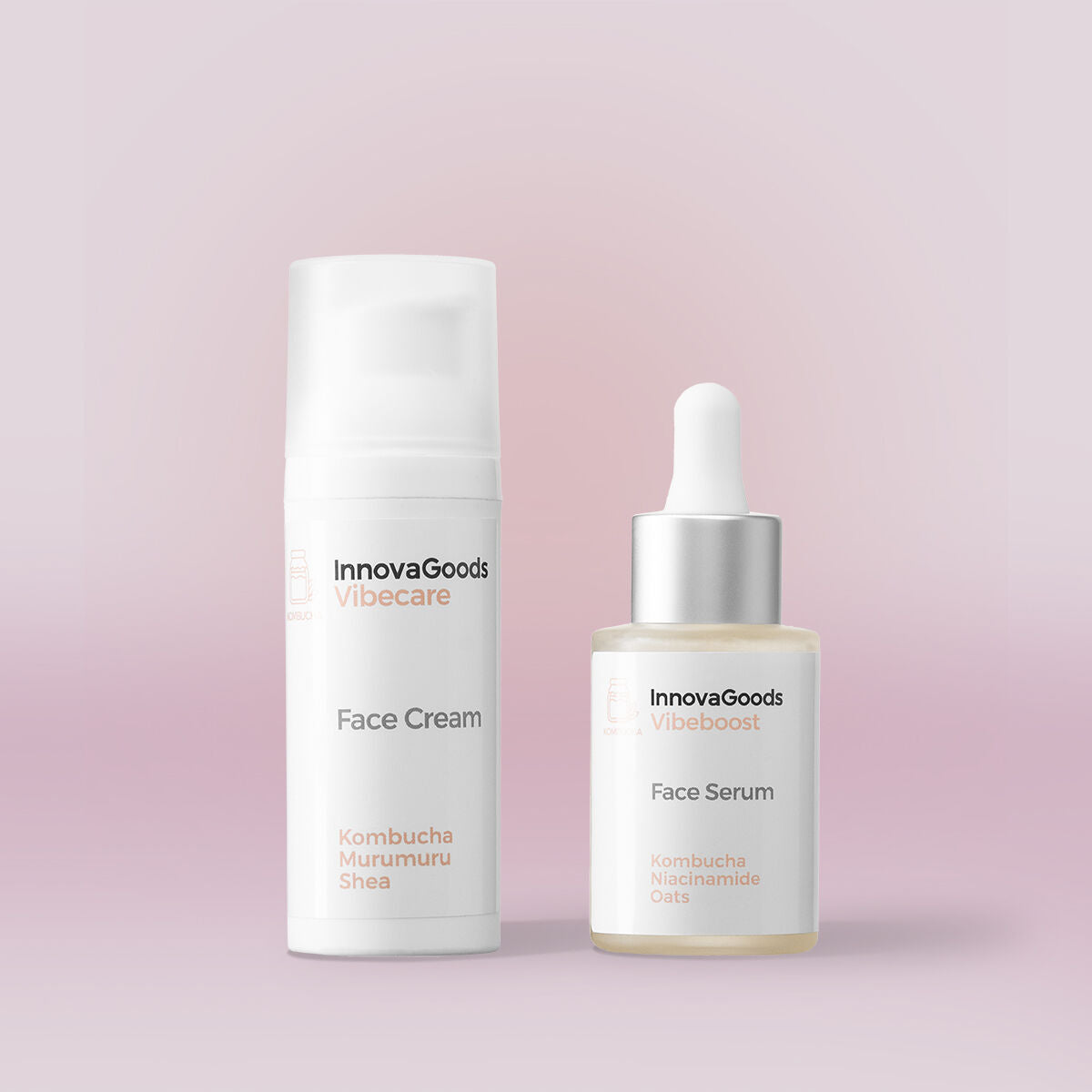 Pack duo hydratation visage Kombucha InnovaGoods avec deux soins