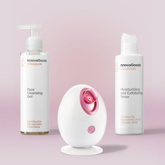 Soin visage Kombucha InnovaGoods avec appareil nettoyant et soins