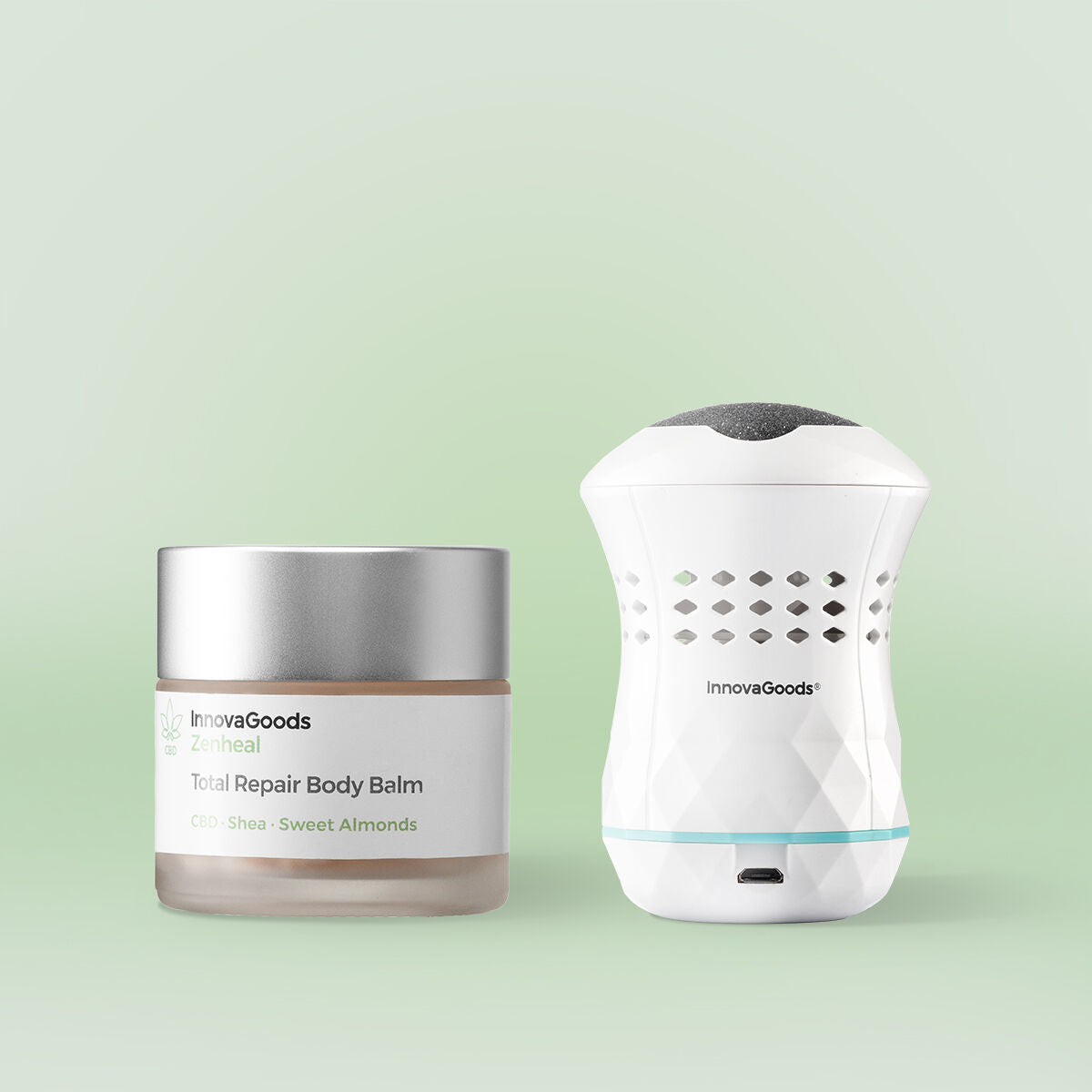 Pack traitement réparateur pour les pieds CBD InnovaGoods pour soin et confort des pieds