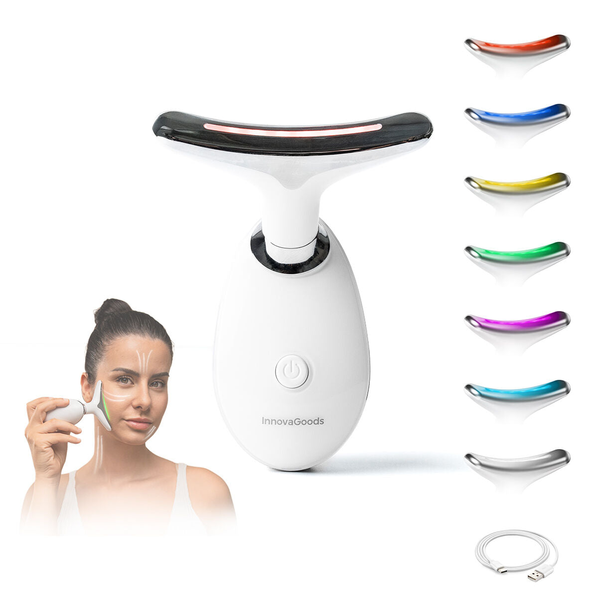 Appareil de massage facial électrique raffermissant visage et cou Selora InnovaGoods