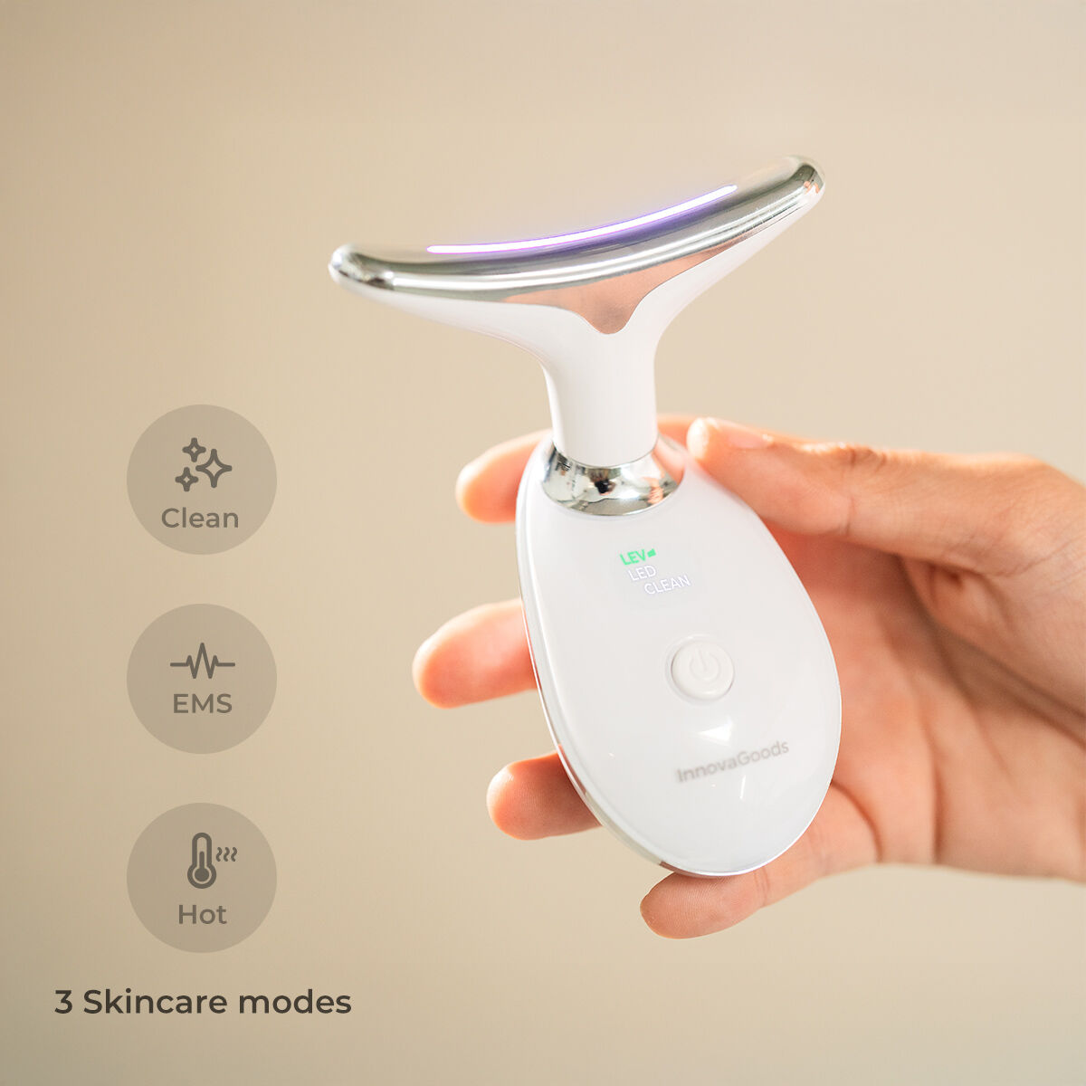 Appareil de massage facial électrique raffermissant visage et cou Selora InnovaGoods